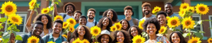 Nous avons choisi le tournesol comme symbole, car il se tourne toujours vers la lumière. Il incarne la résilience, l’espoir et la force des personnes qui avancent malgré les difficultés.