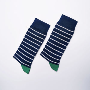 Navy Cuff & Green Toes