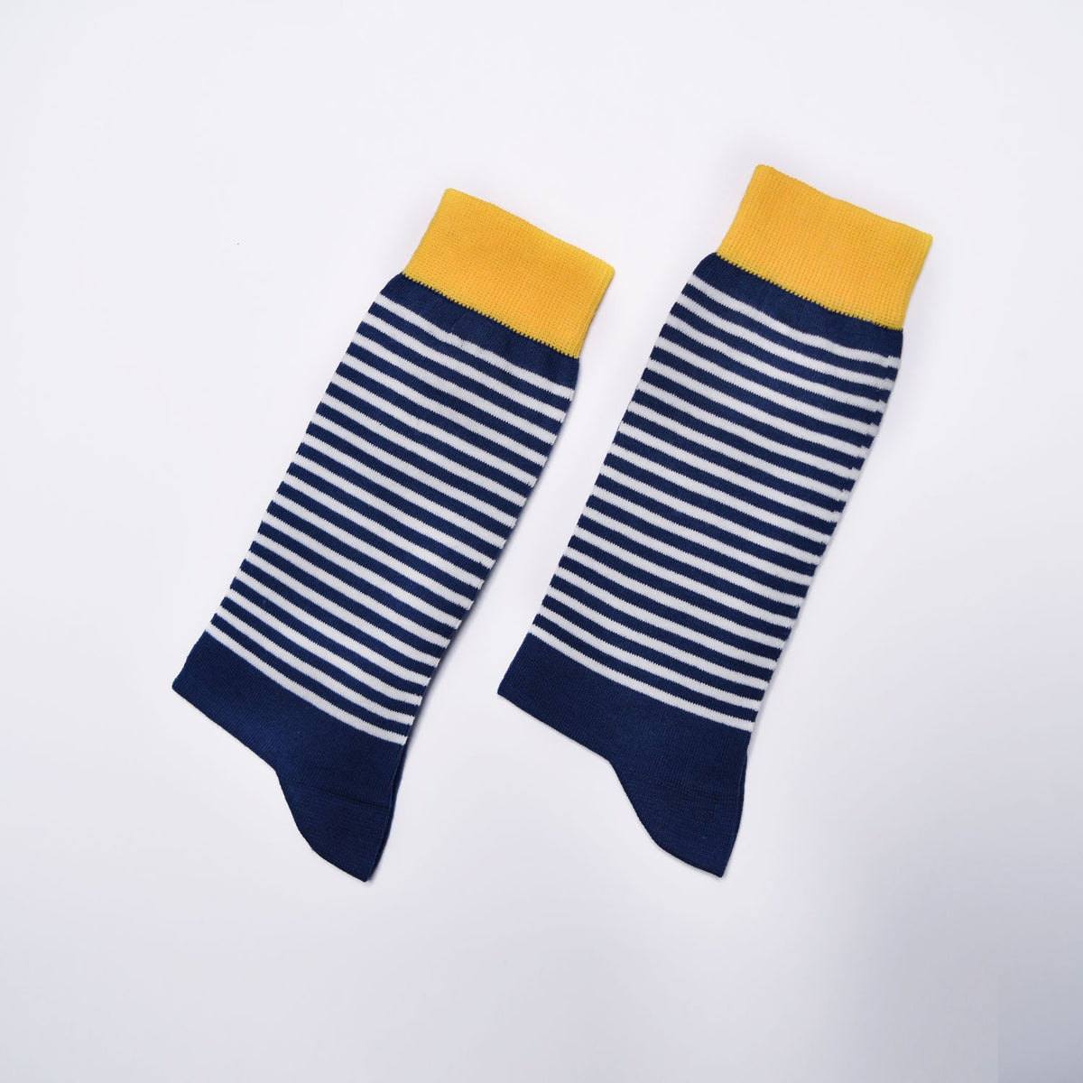 Yellow Cuff &amp; Navy Toes