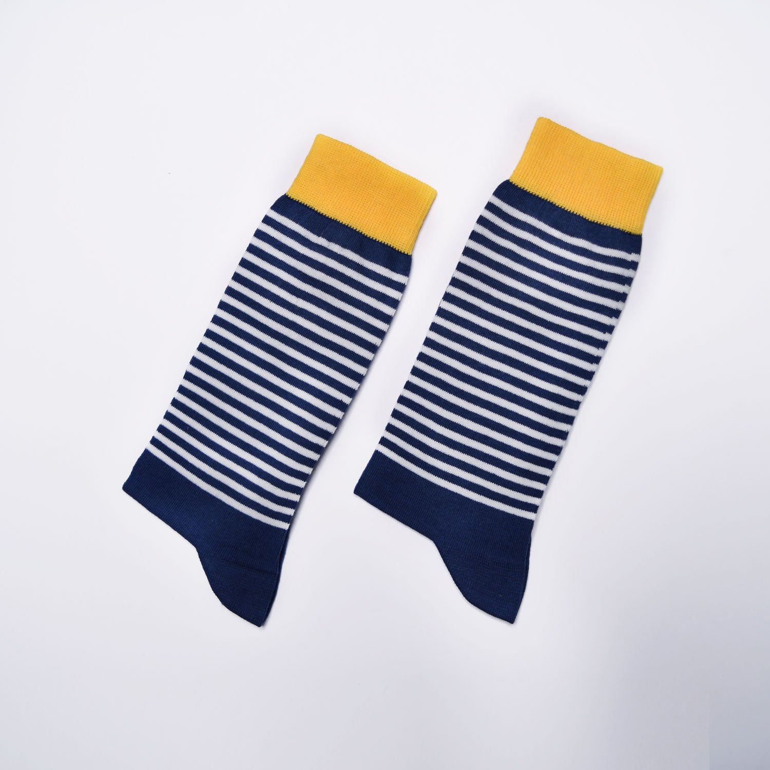 Yellow Cuff & Navy Toes